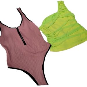 Women bodysuit and crop top